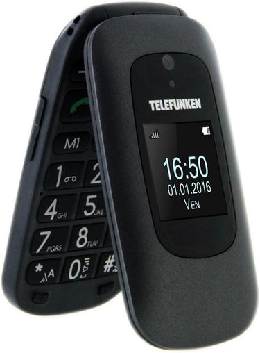 Telefunken TM250 - Teléfono móvil, Negro